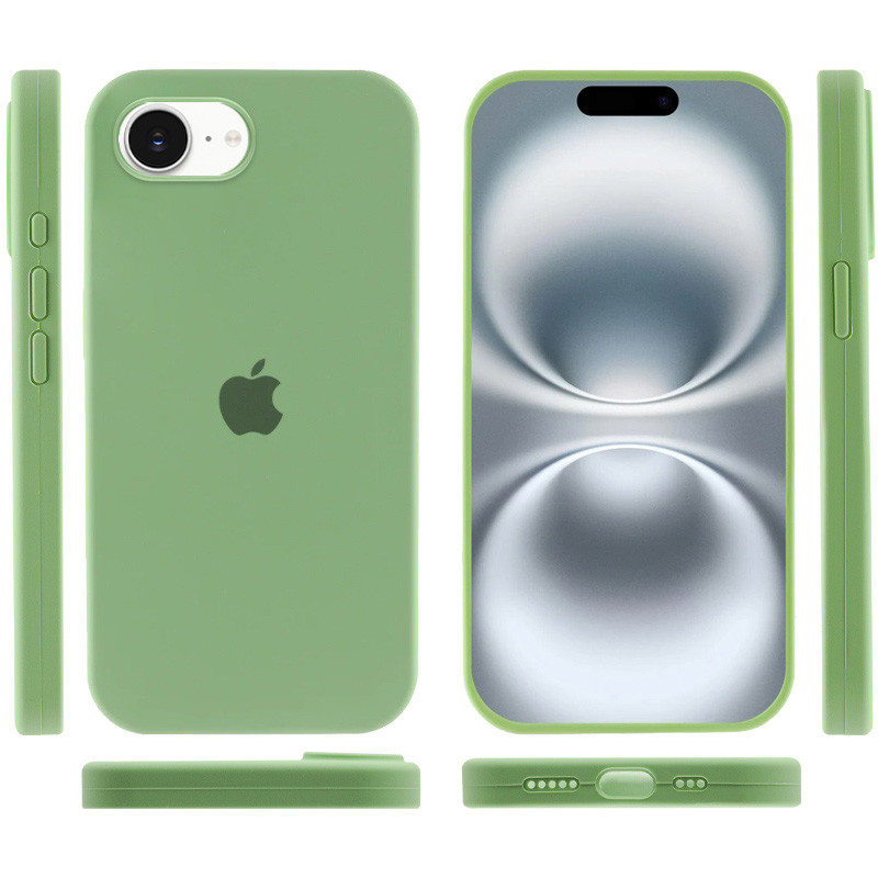 Фото Чохол Silk Full Protective (AA) на Apple iPhone 16e / 17e (6.1") (М'ятний / Mint) в маназині vchehle.ua