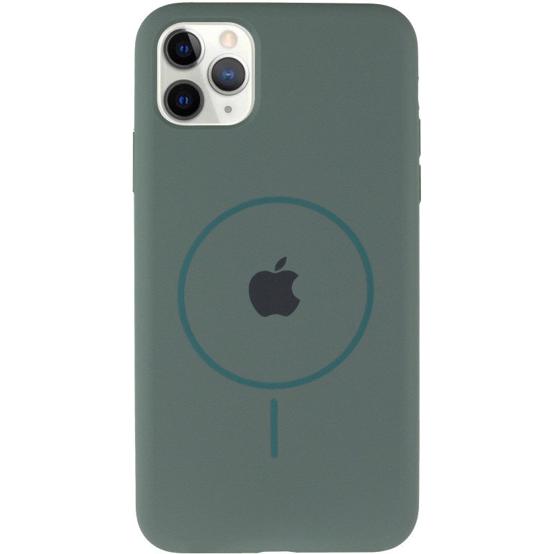 Фото Чехол Silk Full Protective (AA) with Magnetic Fit для Apple iPhone 11 Pro Max (6.5") (Зеленый / Pine green) на vchehle.ua