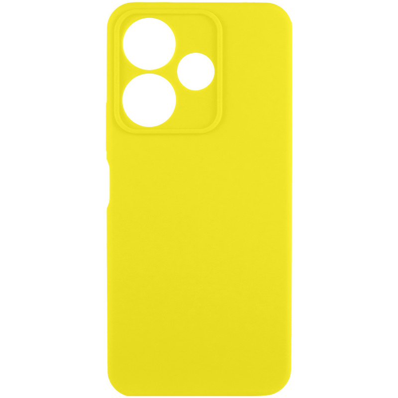 Чохол Silicone Cover Lakshmi Full Camera (AA) на Xiaomi Redmi 13 4G / Poco M6 4G (Жовтий / Flash)