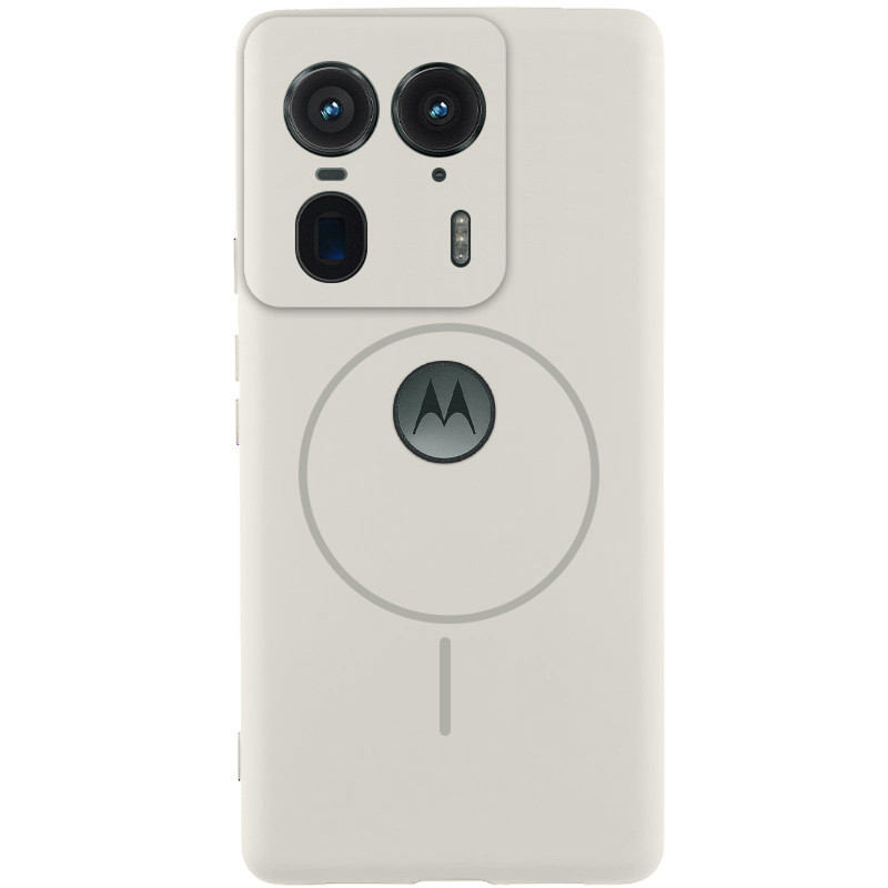 Чехол Silicone Cover Lakshmi Full Camera (AA) with Magnetic Fit для Motorola Edge 50 Ultra (Белый / White)