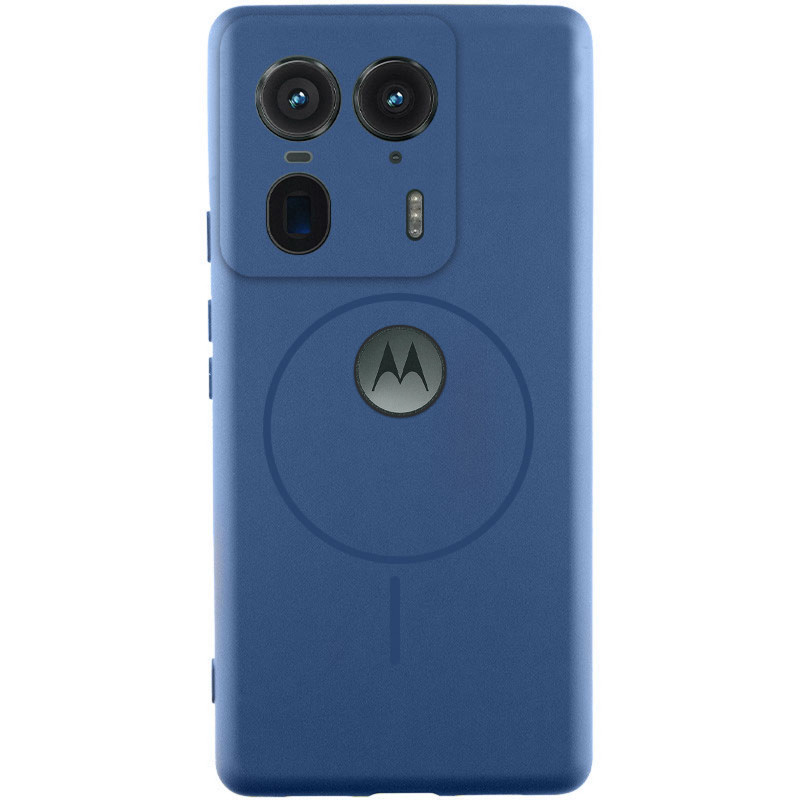 Чехол Silicone Cover Lakshmi Full Camera (AA) with Magnetic Fit для Motorola Edge 50 Ultra (Синий / Navy Blue)