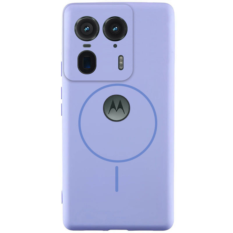 Чехол Silicone Cover Lakshmi Full Camera (AA) with Magnetic Fit для Motorola Edge 50 Ultra (Сиреневый / Dasheen)
