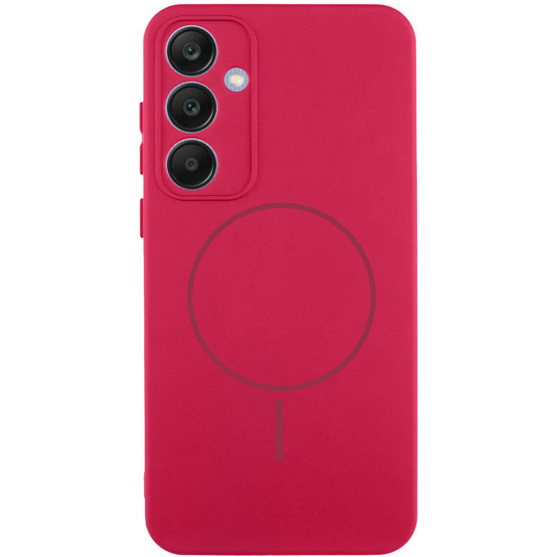 Чехол Silicone Cover Lakshmi Full Camera (AA) with Magnetic Fit для Samsung Galaxy S23 FE (Красный / Rose Red)