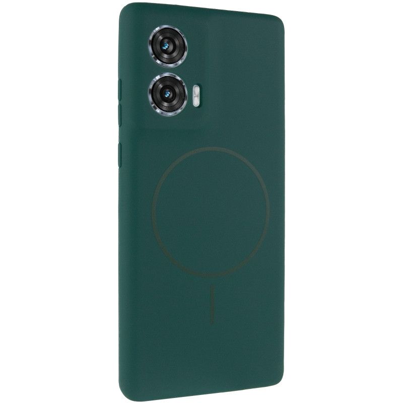 Чехол Silicone Cover Lakshmi Full Camera (AA) with Magnetic Fit для Motorola Edge 50 Fusion (Зеленый / Dark green)