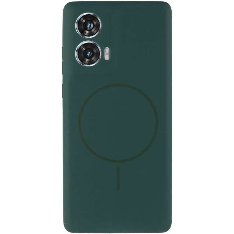 Фото Чехол Silicone Cover Lakshmi Full Camera (AA) with Magnetic Fit для Motorola Edge 50 Fusion (Зеленый / Dark green) на vchehle.ua