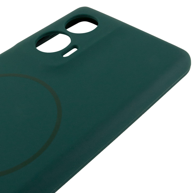 Чехол Silicone Cover Lakshmi Full Camera (AA) with Magnetic Fit для Motorola Edge 50 Fusion (Зеленый / Dark green) в магазине vchehle.ua
