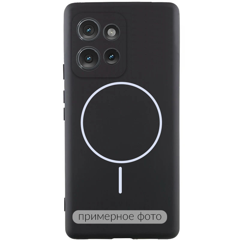 Чехол Silicone Cover Lakshmi Full Camera (AA) with Magnetic Fit для Motorola Edge 50 Pro (Черный / Black)