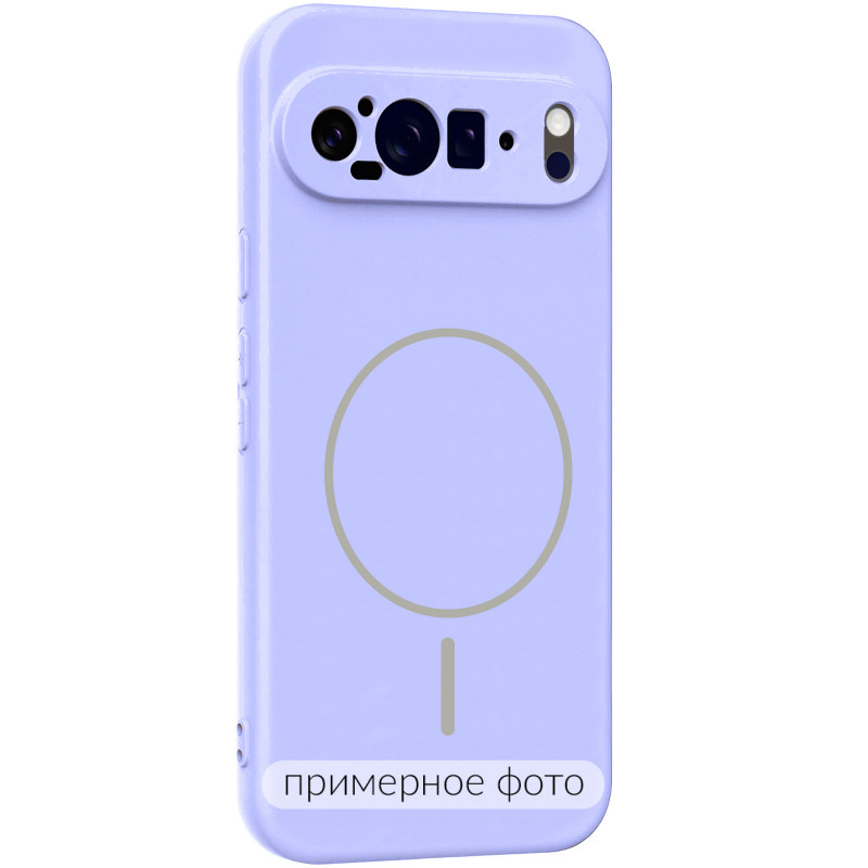 Чехол Silicone Cover Lakshmi Full Camera (AA) with Magnetic Fit для Google Pixel 10 / 10 Pro (Сиреневый / Dasheen)