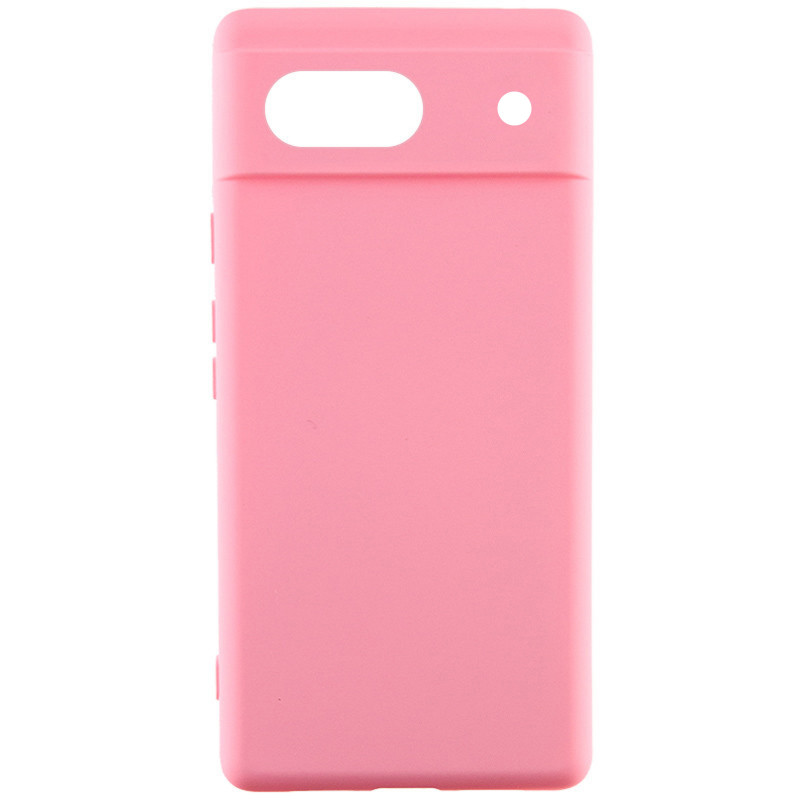 Чохол Silicone Cover Lakshmi Full Camera (AAA) на Google Pixel 7a (Рожевий / Light pink)