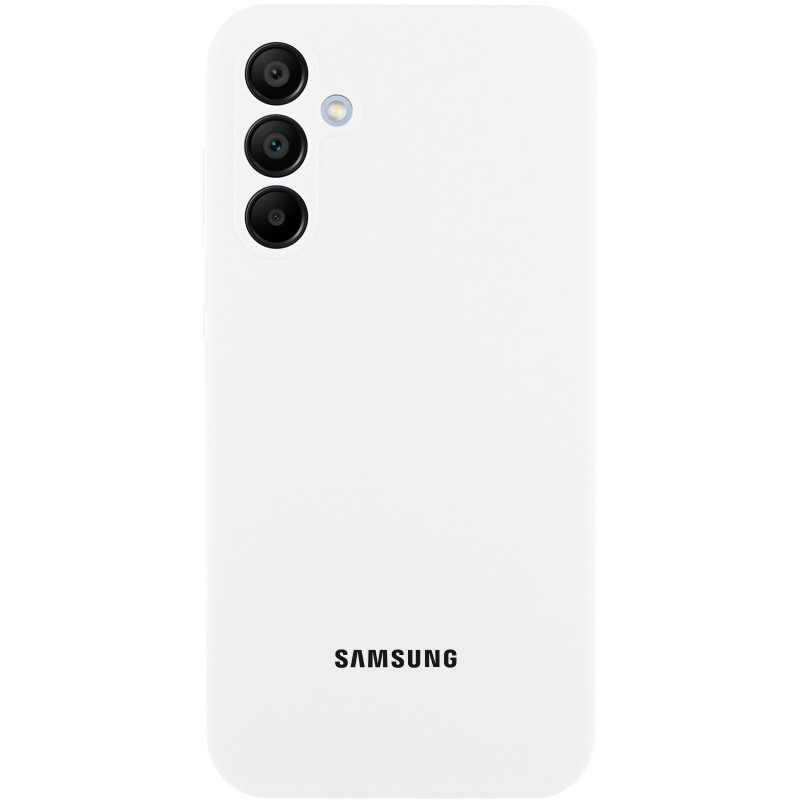 Чехол Silicone Cover Lakshmi Full Camera (AAA) with Logo для Samsung Galaxy S25 (Белый / White)
