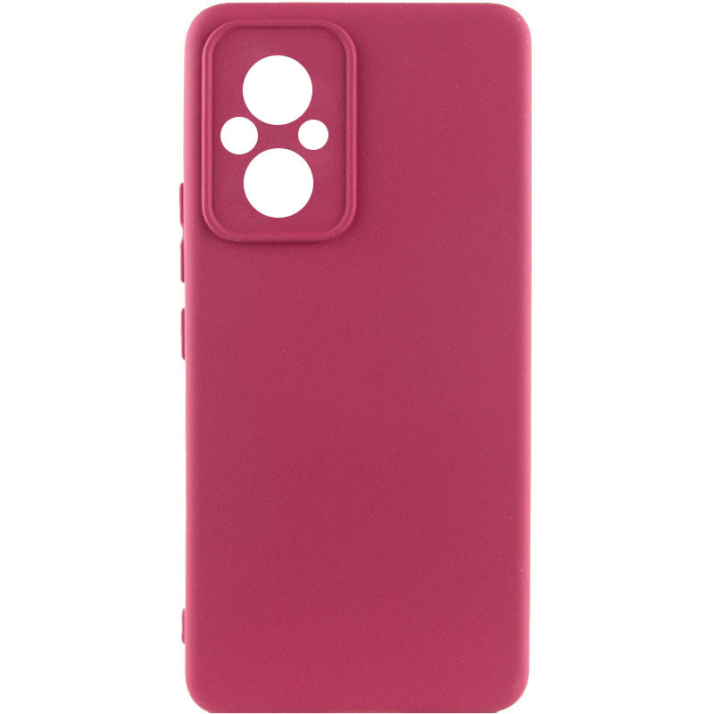 Чехол Silicone Cover Ummi Lakshmi Full Camera (AA) для Xiaomi Poco M5 (Бордовый / Marsala)
