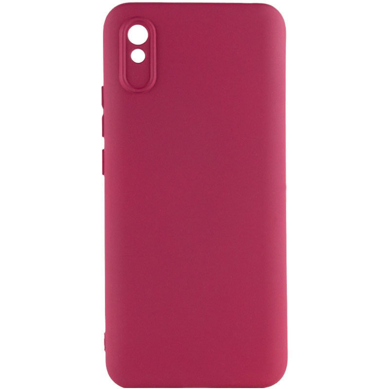 Чохол Silicone Cover Ummi Lakshmi Full Camera (AA) на Xiaomi Redmi 9A (Бордовий / Marsala)