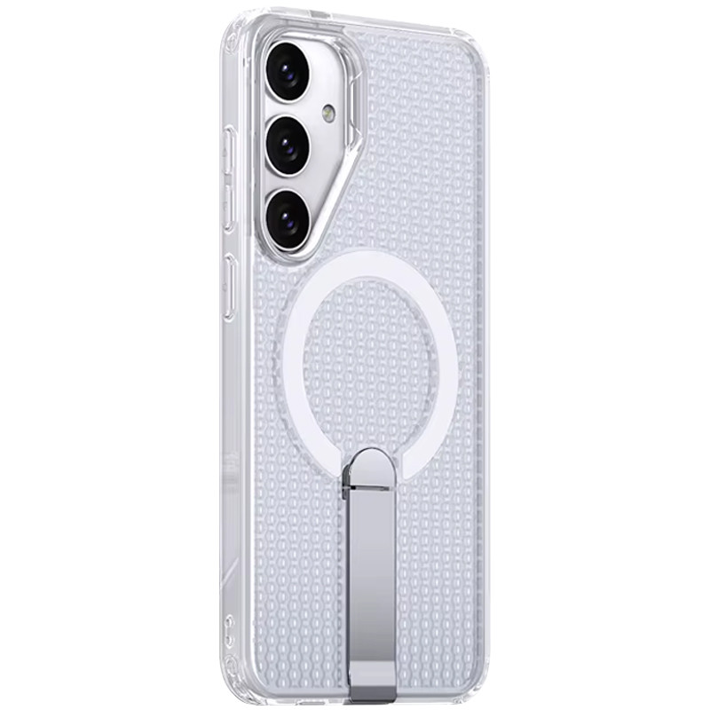 Фото Чехол TPU Breeze with Magnetic Fit stand для Samsung Galaxy S26 / S26 Pro (Transparent) на vchehle.ua