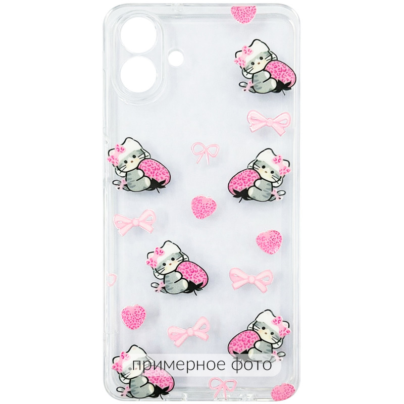 Чохол TPU Clear Joy на Samsung Galaxy A36 5G (Strawberry Cats)