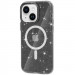 Чехол TPU Galaxy Sparkle Magnetic Fit для Apple iPhone 15 (6.1") (Black+Glitter)