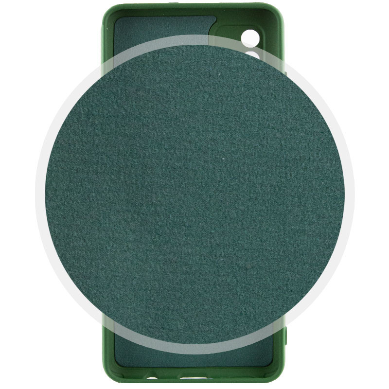 Фото Чехол TPU GETMAN Liquid Silk Full Camera для Samsung Galaxy A05 (Зеленый / Dark green) на vchehle.ua