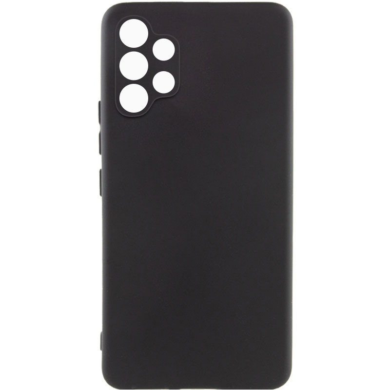 Чехол TPU GETMAN Liquid Silk Full Camera для Samsung Galaxy A32 4G (Черный / Black)