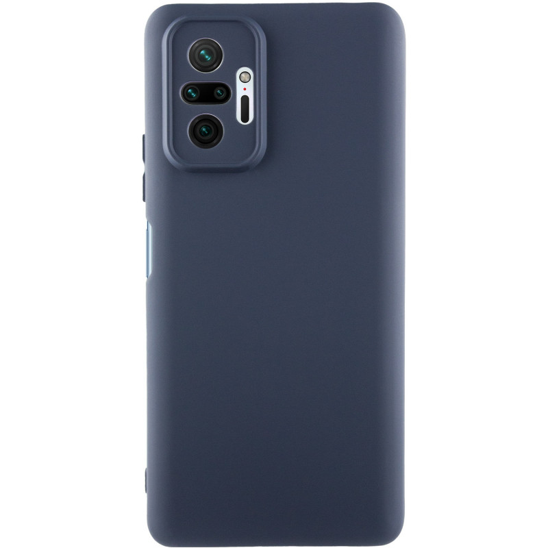 Чехол TPU GETMAN Liquid Silk Full Camera для Xiaomi Redmi Note 10 Pro / 10 Pro Max (Синий / Midnight Blue)