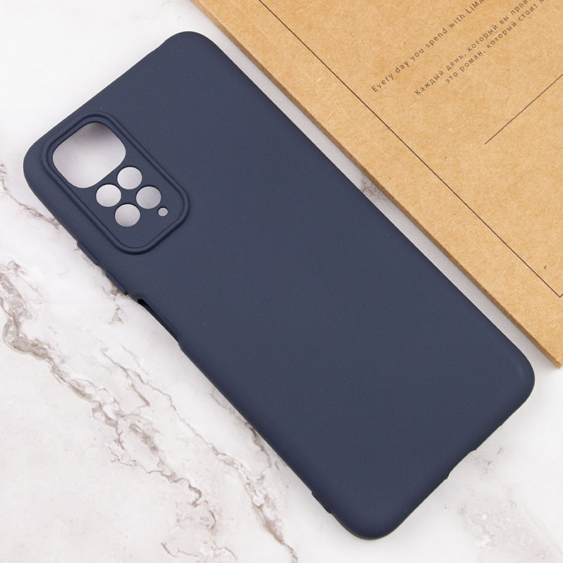 Чохол TPU GETMAN Liquid Silk Full Camera на Xiaomi Redmi Note 11 (Global) / Note 11S (Синій / Midnight Blue) в магазині vchehle.ua