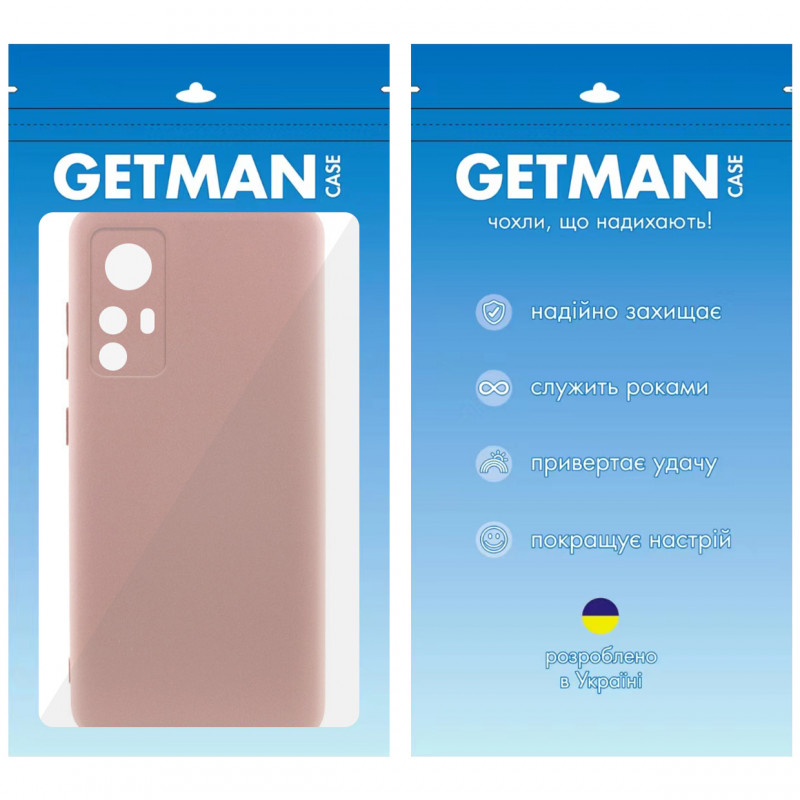 Купити Чохол TPU GETMAN Liquid Silk Full Camera на Xiaomi 12T / 12T Pro (Рожевий / Pink Sand) на vchehle.ua