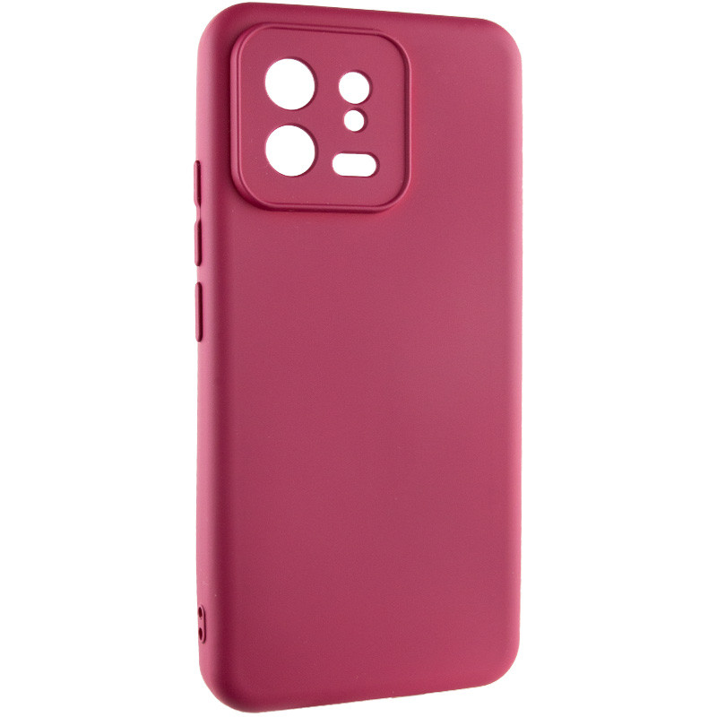 Фото Чехол TPU GETMAN Liquid Silk Full Camera для Xiaomi 13 (Бордовый / Marsala) на vchehle.ua