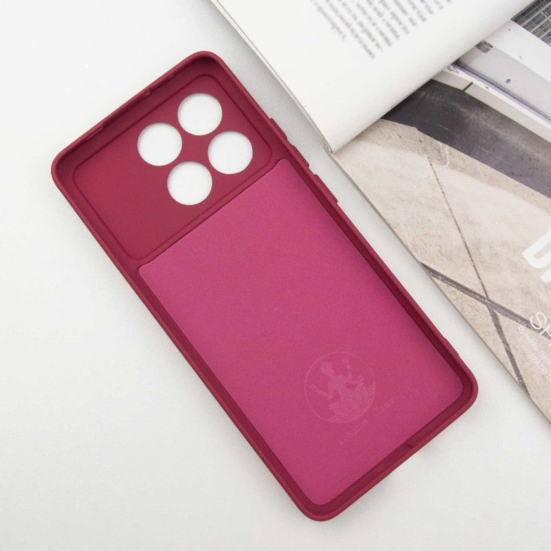 Фото Чохол TPU GETMAN Liquid Silk Full Camera на Xiaomi Poco X6 Pro (Бордовий / Marsala) в маназині vchehle.ua
