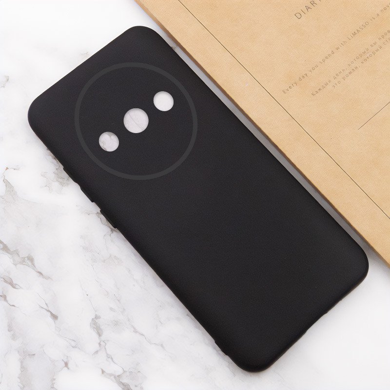 Чохол TPU GETMAN Liquid Silk Full Camera на Xiaomi Redmi A3 (Чорний / Black) в магазині vchehle.ua