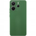 Чехол TPU GETMAN Liquid Silk Full Camera для Xiaomi Redmi Note 14 4G (Int. version) (Зеленый / Dark green)