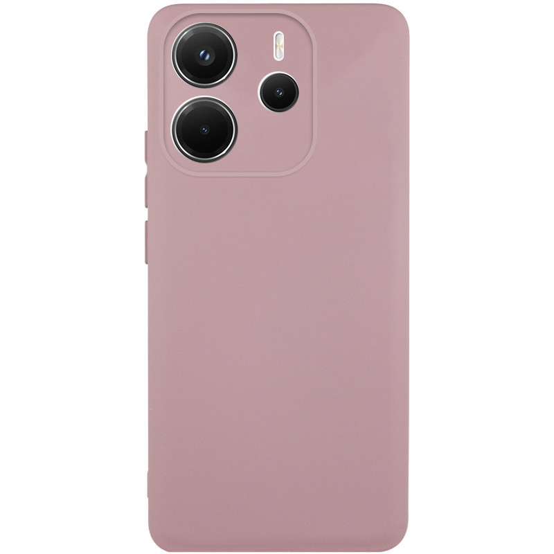 Чехол TPU GETMAN Liquid Silk Full Camera для Xiaomi Redmi Note 14 4G (Int. version) (Розовый / Pink Sand)