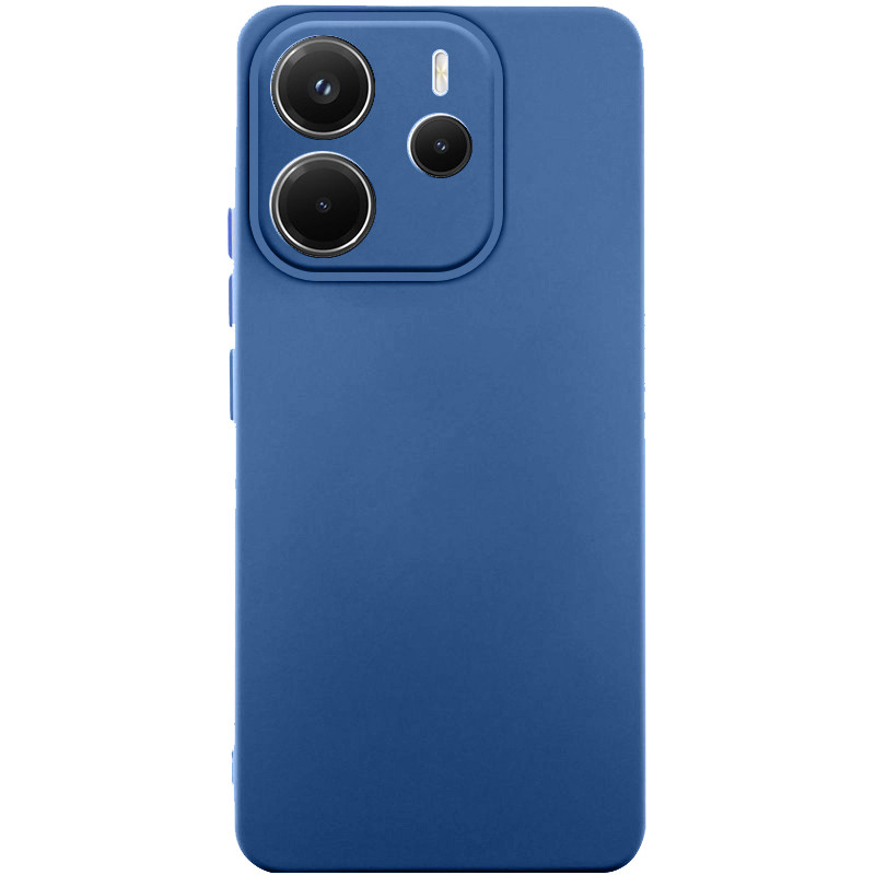Чехол TPU GETMAN Liquid Silk Full Camera для Xiaomi Redmi Note 14 4G (Int. version) (Синий / Navy Blue)
