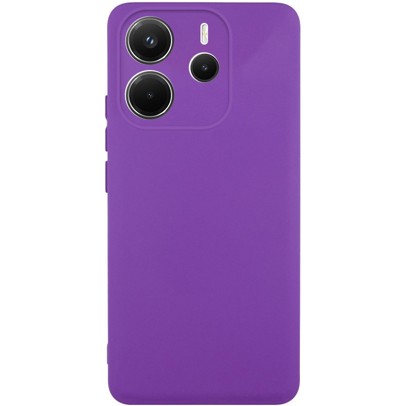 Чехол TPU GETMAN Liquid Silk Full Camera для Xiaomi Redmi Note 14 4G (Int. version) (Фиолетовый / Purple)