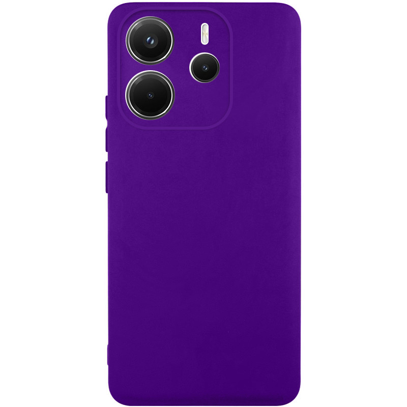 Чехол TPU GETMAN Liquid Silk Full Camera для Xiaomi Redmi Note 14 4G (Int. version) (Фиолетовый / Ultra Violet)