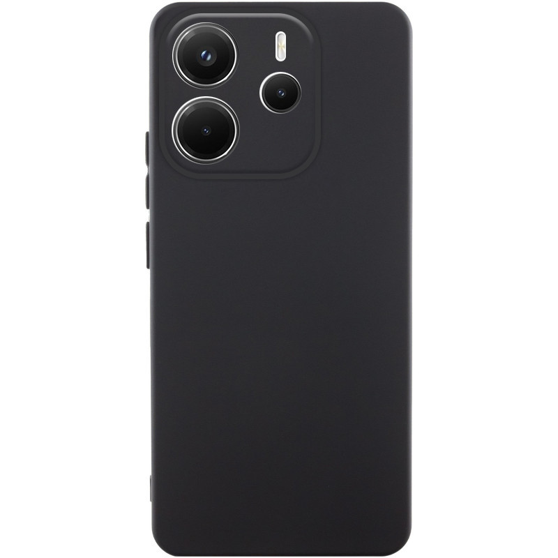 Чехол TPU GETMAN Liquid Silk Full Camera для Xiaomi Redmi Note 14 4G (Int. version) (Черный / Black)