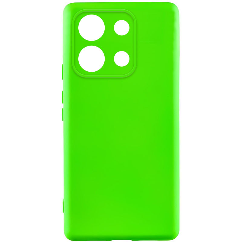 Чехол TPU GETMAN Liquid Silk Full Camera для Xiaomi Redmi Note 13 Pro 4G / Poco M6 Pro 4G / Note 14S (Салатовый / Neon Green)