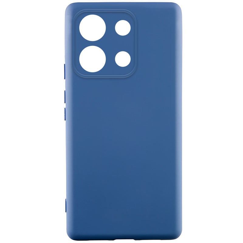 Чехол TPU GETMAN Liquid Silk Full Camera для Xiaomi Redmi Note 13 Pro 4G / Poco M6 Pro 4G / Note 14S (Синий / Navy Blue)
