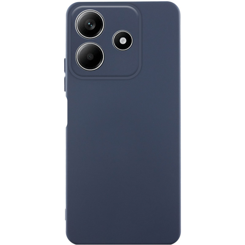 Чехол TPU GETMAN Liquid Silk Full Camera для Xiaomi Redmi Note 14 5G (Синий / Midnight Blue)