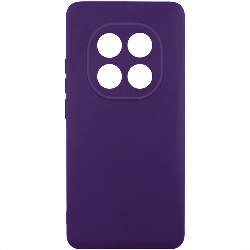 Чехол TPU GETMAN Liquid Silk Full Camera для Xiaomi Redmi Note 14 Pro 4G (Темно фиолетовый / Dark Purple)