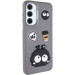 Чехол TPU Leather Toys для Samsung Galaxy S25 FE (Monster / Grey)