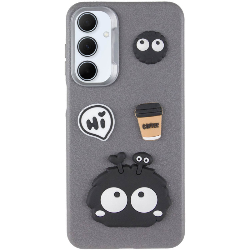 Фото Чехол TPU Leather Toys для Samsung Galaxy S25 FE (Monster / Grey) на vchehle.ua