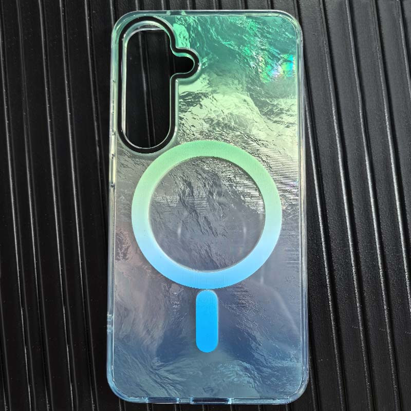Чехол TPU Shiny Mountain Magnetic Fit для Samsung Galaxy S25 FE (Green / Blue) в магазине vchehle.ua