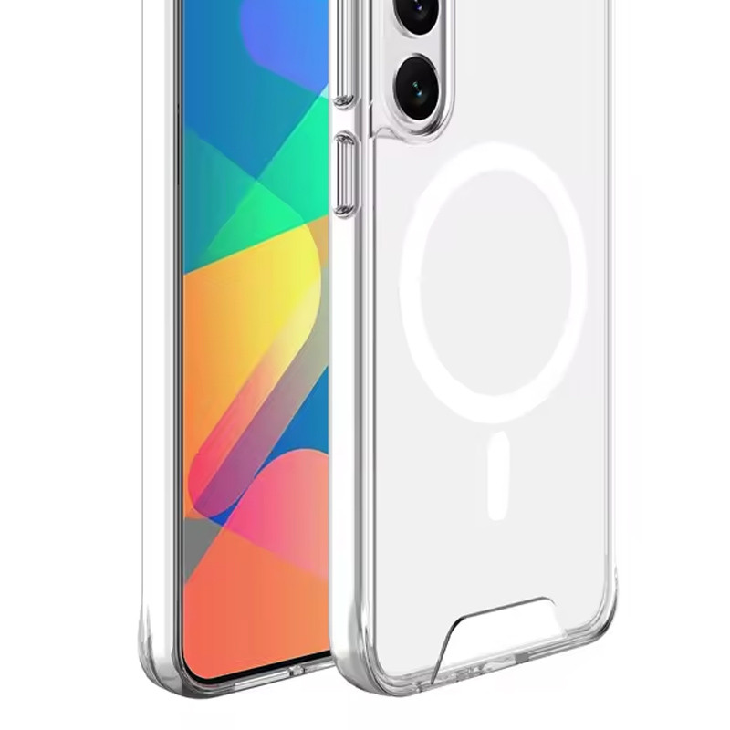Фото Чехол TPU Space Case with Magnetic Fit для Samsung Galaxy S23 FE (Прозрачный) на vchehle.ua