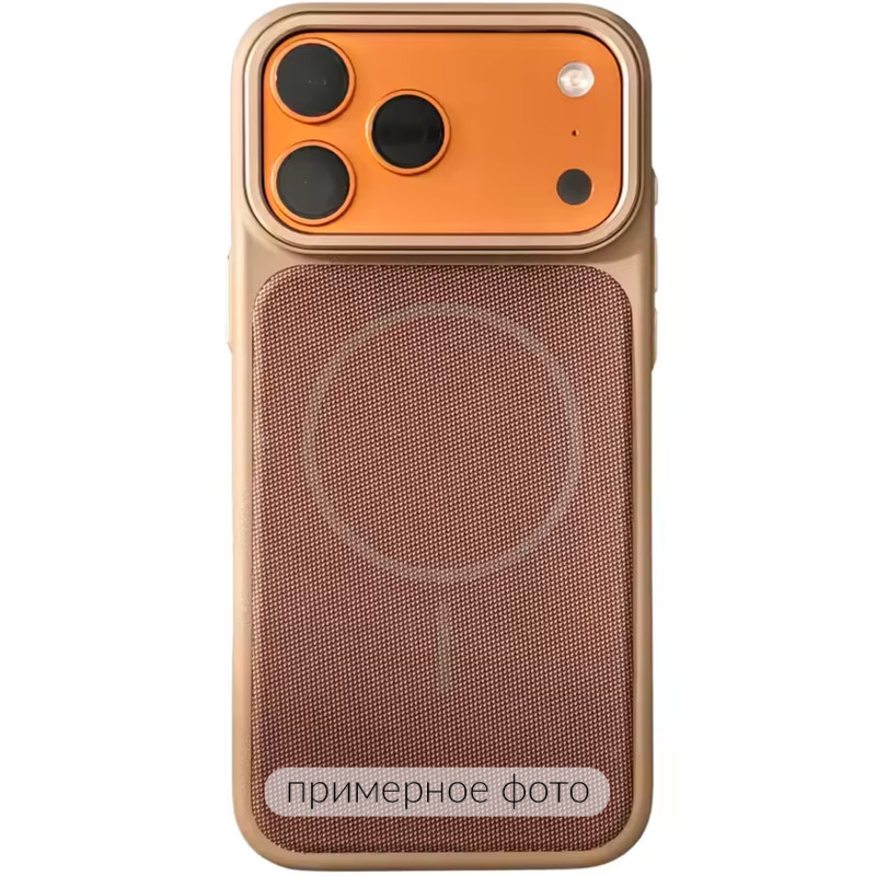 Чехол PC Textile Hybrid with Magnetic Fit для Apple iPhone 16 (6.1") (Desert Gold)