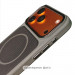 Фото Чехол PC Textile Hybrid with Magnetic Fit для Apple iPhone 16 (6.1") (Grey / Black) на vchehle.ua