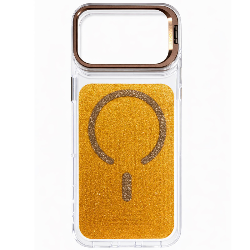Чехол TPU+PC Jewel Sparkle with Magnetic Safe для Apple iPhone 17 Pro (6.3") (Sunny Gold)