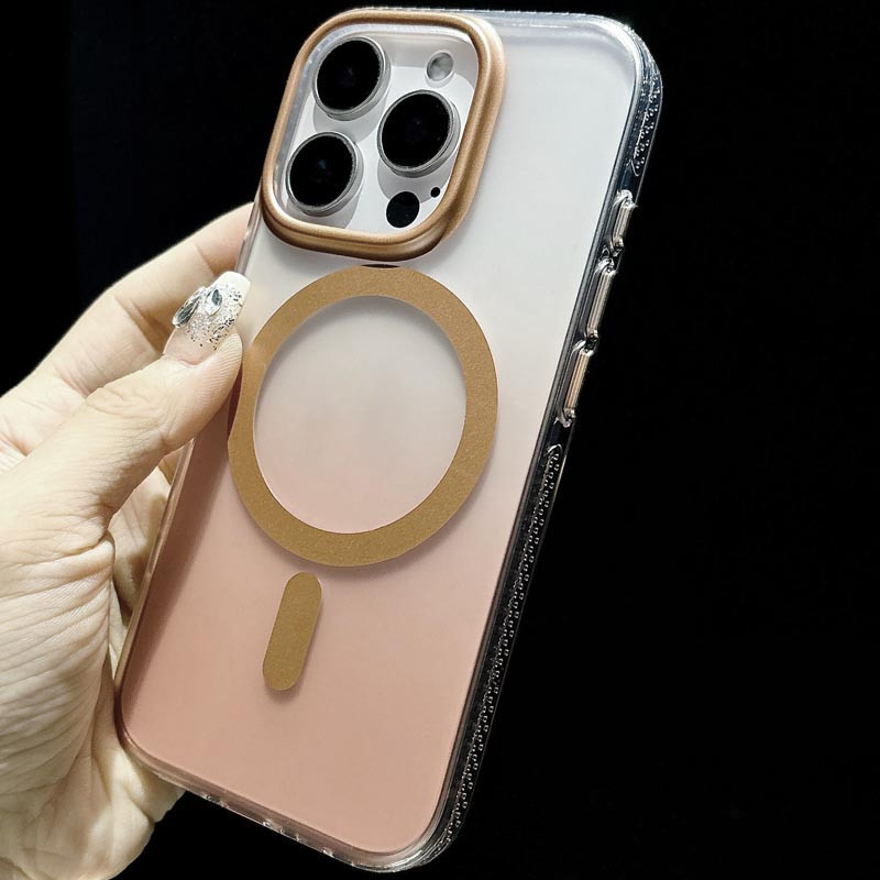 Фото Чехол TPU+PC Shadow with Magnetic Safe для Apple iPhone 15 Pro (6.1") (Quicksand gold) на vchehle.ua