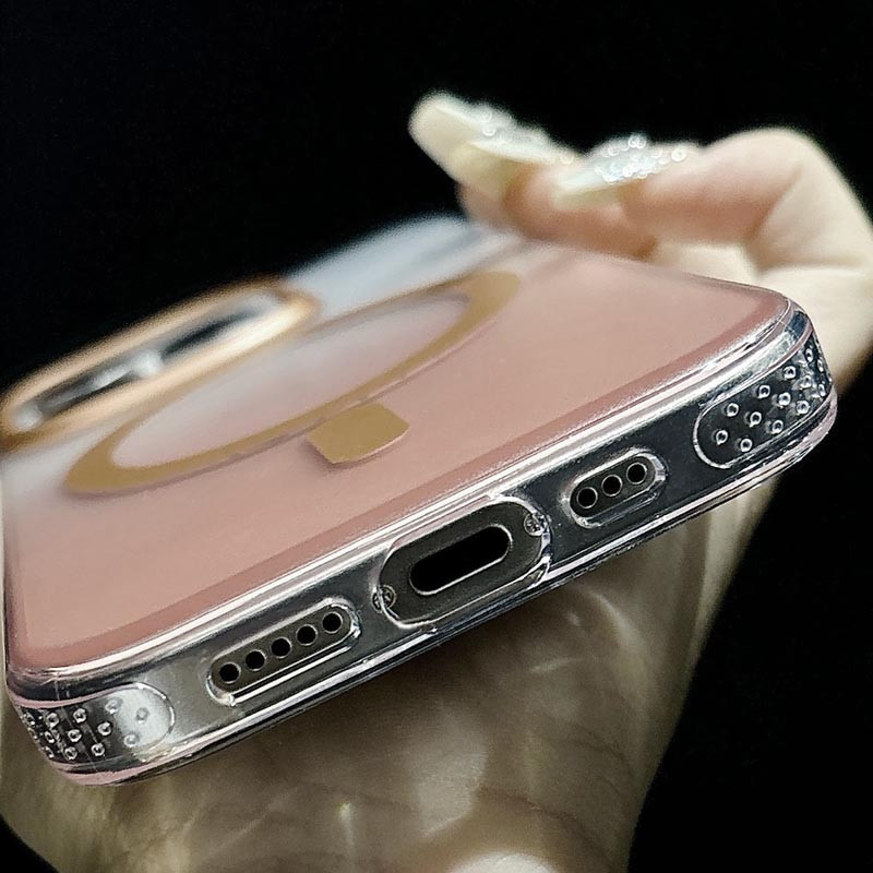 Чехол TPU+PC Shadow with Magnetic Safe для Apple iPhone 15 Pro (6.1") (Quicksand gold) в магазине vchehle.ua