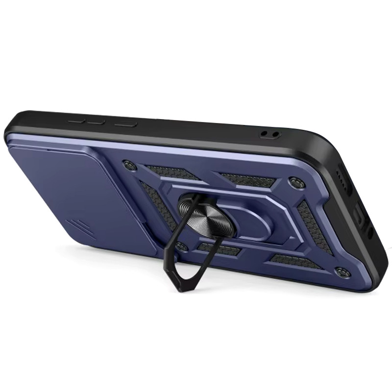 Фото Ударопрочный чехол Ummi Camshield Serge Ring для Xiaomi Poco F8 Pro (Синий / Navy) на vchehle.ua