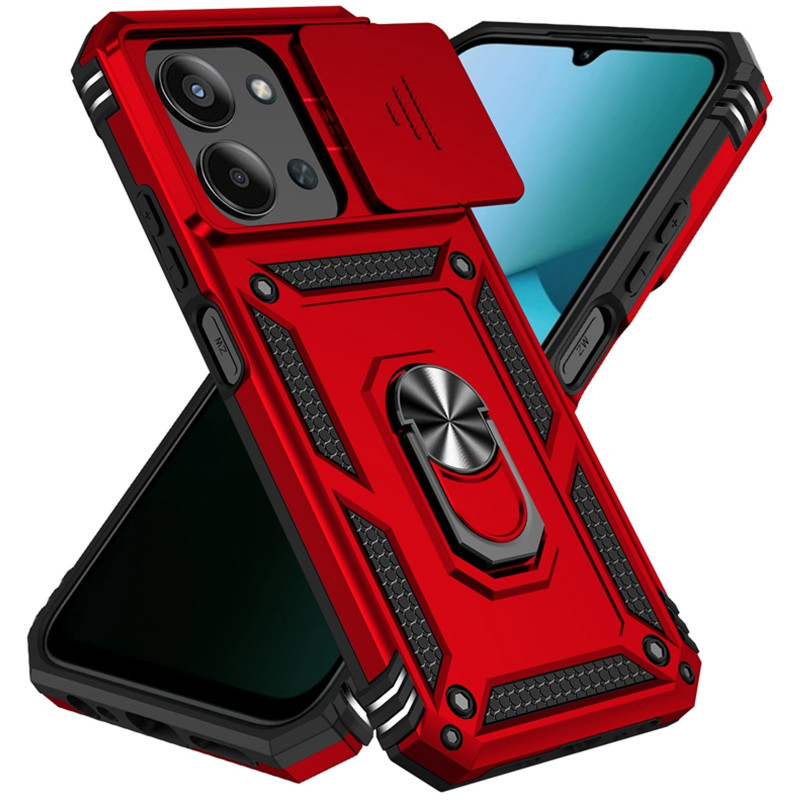 Фото Ударопрочный чехол Ummi Camshield Serge Ring для Xiaomi Redmi 15C (Global) / Poco C85 (Global) (Красный / Red) на vchehle.ua