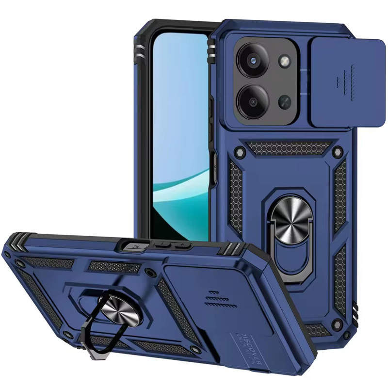 Ударопрочный чехол Ummi Camshield Serge Ring для Xiaomi Redmi 15C (Global) / Poco C85 (Global) (Синий / Navy)