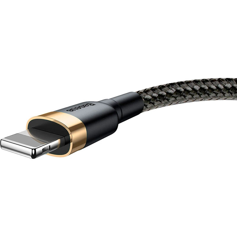 Дата кабель Baseus Cafule USB to Lightning 1.5A (2m) (CALKLF-C) (Золотий / Чорний) в магазині vchehle.ua